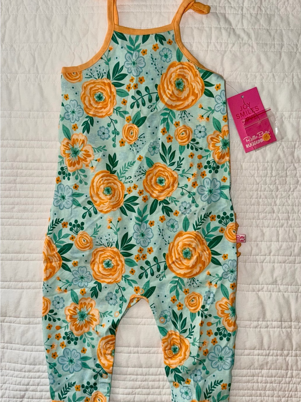 🌼 RuffleButts Floral Ruffle Romper • 18–24M NWT